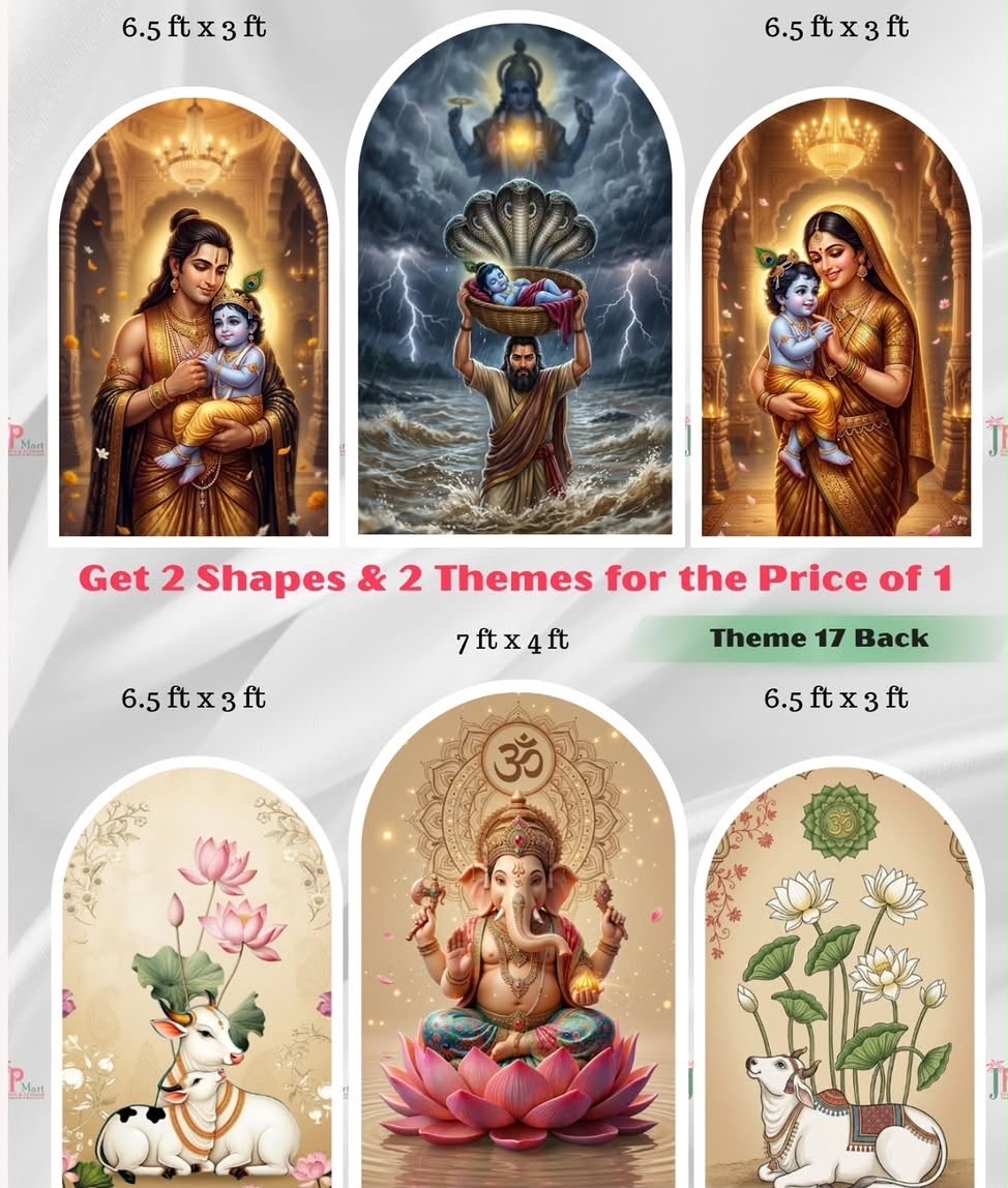 Traditional /Ganesha/ cow / baby shower backdrop