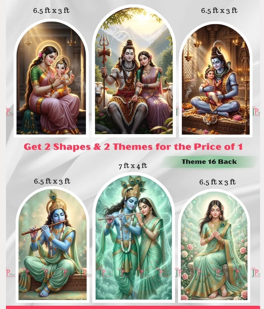 Shivji/Krishna/Pooja/Baby Shower backdrop